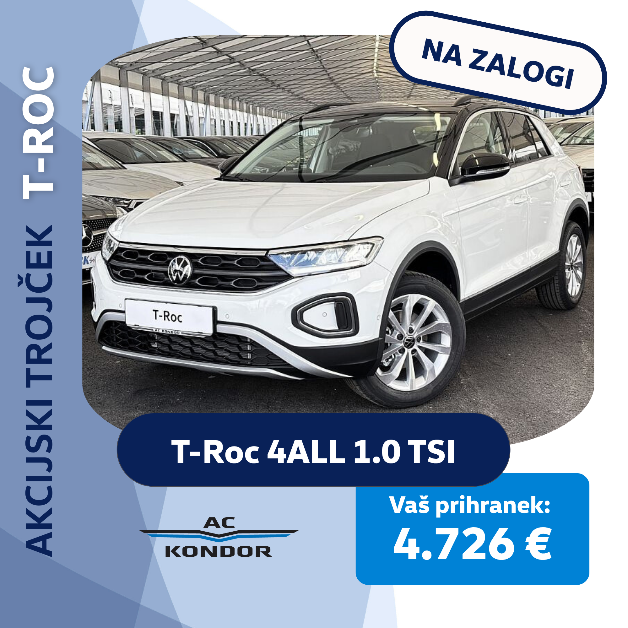 akcijski trojček t-roc ac kondor