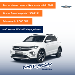 Volkswagen T-Cross na zalogi – White Friday